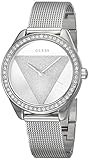 Guess Damen Analog Quarz Uhr mit Edelstahl Armband W1142L1