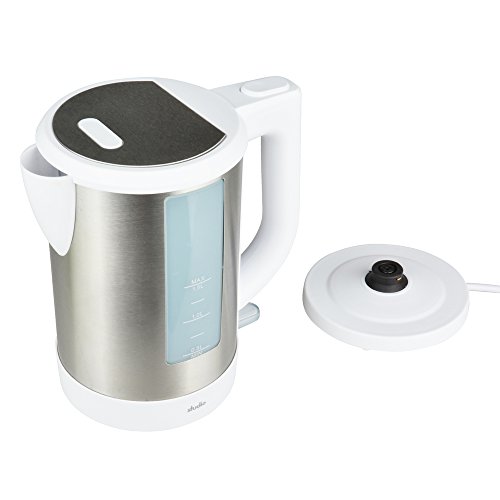 Edelstahl Wasserkocher 3100 Watt 1,5 Liter LED-Beleuchtung Kalksieb weiß - 5