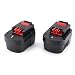 Produktbild 12V 3000mAh 2pcs Ni-MH-Werkzeug Akkuakku für Black Decker Schnellladung A1714, B-8316, BD1444L, BPT1048 - Schwarz
