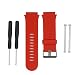 Produktbild KEESIN Silikon Handgelenk Band Verstellbar Sport Outdoor Armbanduhr Band Ersatz Armband für Garmin Forerunner 920 X T mit Original Schraube und Zerlegen Werkzeug (Rot)