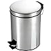 Produktbild ponze New Treteimer Deckel Müll Abfall Staub Katzenstreu Papier 3 Liter klein schwarz weiß HOME Edelstahlfarben