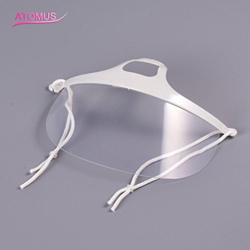 qhj 10 x Kunststoff wiederverwendbar Hygiene Sanitär Maske transparent permanent Anti-Fog Kit