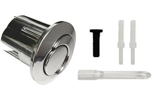 Bouton poussoir double et court 822043001 D2D chromé multicolore pour chasse d'eau de Roca