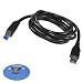 Produktbild HQRP 1.8m USB 3.0 Typ A-Stecker auf B-Stecker Kabel für Lenovo ThinkPad USB3.0 Ultra Dock, Pro Dock, Basic Dock + HQRP Untersetzer