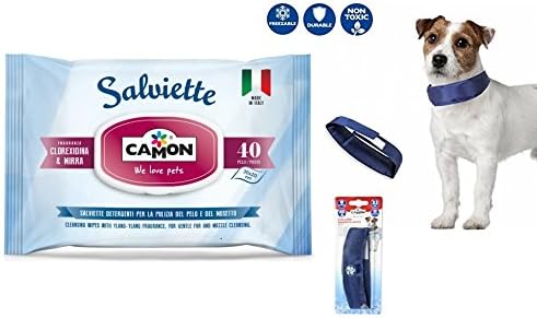 Camon Wipes and Myrrh corexidina Refreshing &amp; Collar for Dogs 26.5 cm