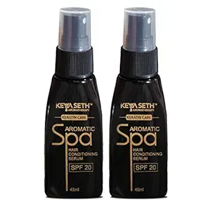 Keya Seth Aromatherapy,Spa Hair Conditioning Serum with Keratin Care I SPF 20 42ml Pack Of 2