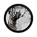 Produktbild WYYWCY Moderne einfache lustige Husky Dog In warmen Hut Wanduhr Indoor Sweep Bewegung Clcok für Büro, Bad, Wohnzimmer dekorative 9,65 Zoll