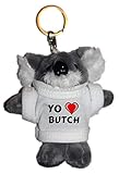 camiseta personalizada Shopzeus Coala de Peluche (Llavero) con Amo Butch en la Camiseta (Nombre de Pila/Apellido/Apodo)