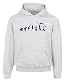  Modellbau Evolution Kinder Sweatshirt mit Kapuze HOODIE grau-navy, Gr.140cm