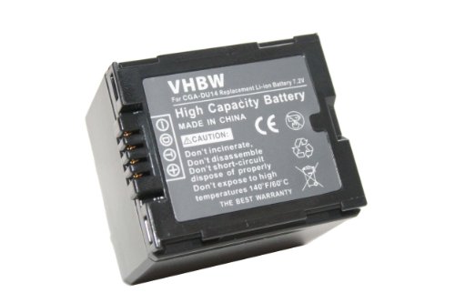 AKKU 1100mAh (7.2V) passend für PANASONIC wie CGA-DU07 / CGA-DU12 / CGR-DU06 / VW-VBD070 / VW-VBD140 / VW-VBD210 Hitachi DZ-BP07s / DZ-BP14s