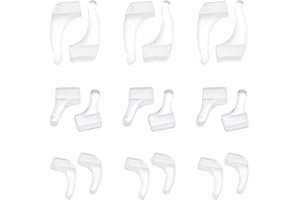 AAED 9 Paare Brillenbügel überzug Brillenhalter Ohr Brillenbügel Brillen Halter Brille Antirutsch Antirutsch Halterung für Brillenbügel Set Ohrbügel Silikon Haken für Brille, Drei Größen (Transparent)