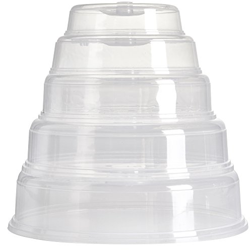 VonShef 5-teiliges Mikrowellenhaube Mikrowellenteller-Abdeckungen / Spritzschutz-Abdeckung Set mit Belüftung - 3