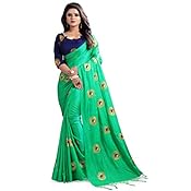 Flowers Fashion Saree With Blouse Piece (3002-Green_Green_Free Size)