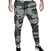 Produktbild OdeJoy Männer Beiläufig Sport Strahl Fuß Schlank Langehose Kordelzug Hose Multi Tasche Elastisch Pants Persönlichkeit Jogginghose Casual Tarnung Trousers Freizeithosen (Dunkelgrau,2XL)