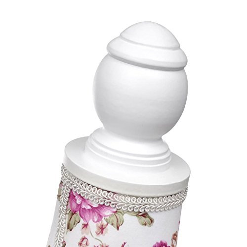 vidaXL Damenbüste Schneiderpuppe Büste Torso Mannequin Baumwolle weiß mit Rose 30030 - 3