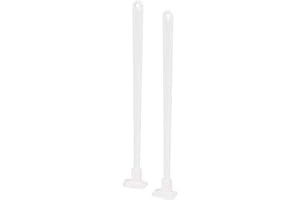 BESTONZON 2PCS Silicone Long Handle Bottle and Jar Scraper Kitchen Cooking Accessories (White)