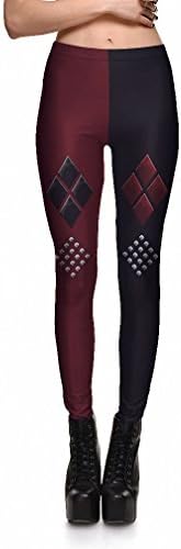 Harley Quinn Black and red Leggings dc Harley Quinn Suicide Squad Spandex Leggings Harlequin Joker Costume Legging