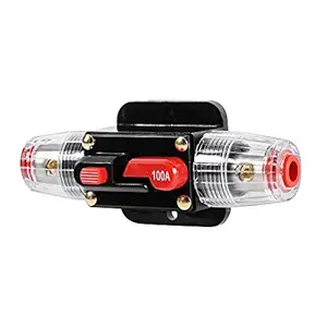 Circuit Breaker, High Temperature Resistant Good Electrical Conductivity Waterproof Fuse Holder for Car for Boat(100A)