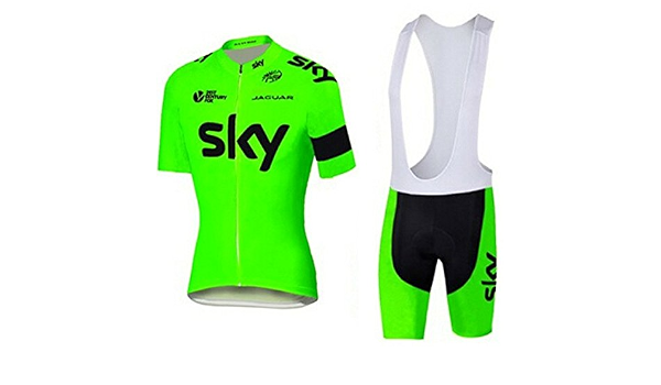 Sky Verde Maglia Ciclismo Jerseys per Uomo: Corta Manica Tuta Estivo +  Pantaloni Corti di Ciclismo; Abbigliamento Ciclismo (XXL) : Amazon.it:  Abbigliamento