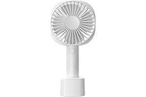 Wsobue Ventilateur USB, Mini Ventilateur de Bureau, Ventilateur de Table Silencieux avec flux d'air amélioré,Alimenté par USB rotation à 360 °pour PC Maison Bureau (Blanc-Ventilateur de poche)