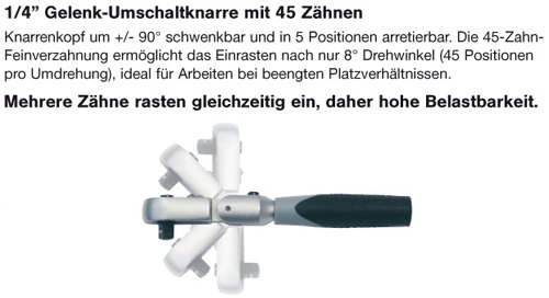 Famex Werkzeug 525-21 Steckschlüsselsatz mit Gelenk- und Feinzahnknarre, 12.5 mm (1/2-Zoll)- und 6.3 mm (1/4-Zoll)-Antrieb, 4-32 mm, 174-teilig - 3