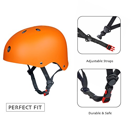 Verbesserung SymbolLife Skate / BMX Helm, Skateboarding Helmet Motorroller Helm fahrradhelm mit Drehrad-Anpassungs Systeme 3 Size (S M L ) geeignet für Kinder / Jugendlicher / Erwachsenen CE TÜV Zulas - 4