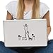 Produktbild limicry 3 Stücke Abnehmbare Giraffe Wandaufkleber Für Latop Decals Tiere Zwei Niedlichen Computer Aufkleber Transfer Wandbilder 15 * 10 cm
