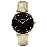 Cluse Unisex Erwachsene Digital Quarz Uhr mit Leder Armband CL18422