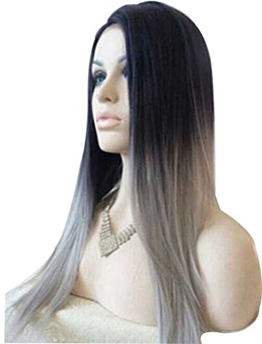 Sylvia Sexy Long Silky Straight Ombre Capless/Lace Front Synthetic Wig