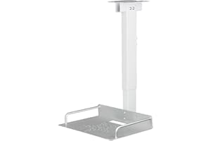 Drsn Uniwersalny uchwyt do projektora na sufit / ścianę, nośność 1,5 kg, taca 24 × 20 cm, regulowany 34-56 cm, prowadnica kabla, aluminium + stal nierdzewna, do projektorów, kamer