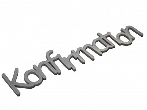 Konfirmation silber Schriftzug Tischdeko Acryl Schrift Buchstaben Deko Basteln