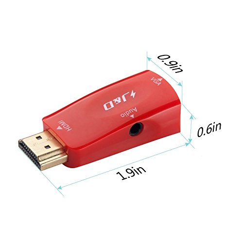 HDMI auf VGA, J&D Goldbeschichteter HDMI auf VGA Konverter inkl. Audio - 4