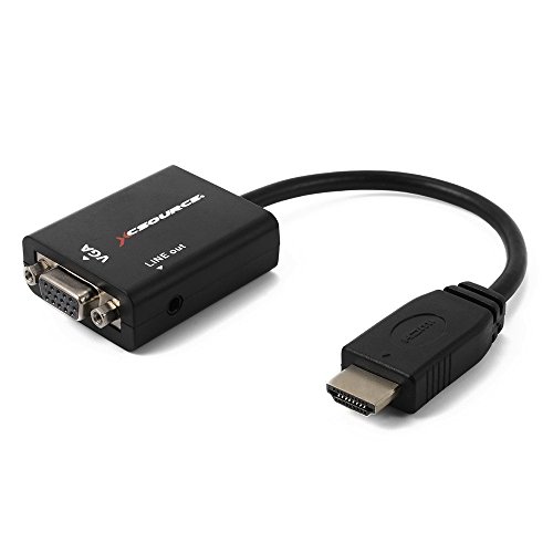 XCSOURCE HDMI Stecker zu VGA Buchse Umwandlung Adapter + 3.5mm Klinke Audio Kabel 1080P 720P für PS4 Xbox TV PC Notebook XC320 - 2