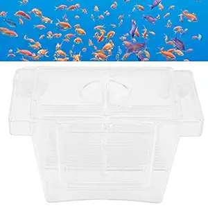 Self-Floating and Wall-Mounted Acrylic Fish Tank Divider, Fish Breeding Box, Transparent Double Layer Multi-Room for Protecting The Baby Fish Fish Hatching