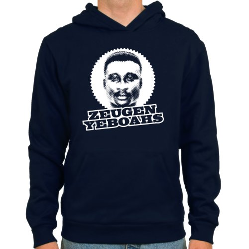 SpielRaum Hoodie Anthony Tony Yeboah ::: Farbauswahl: skyblue oder navy ::: Größen: S-XXL ::: Fußball-Kult