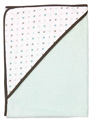 Preisvergleich Produktbild LUMA Babycare L01010 Kapuzentuch, 85 x 75 cm, grau / mint grün