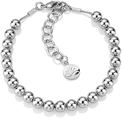 Newbridge Silverware Rhodium Plated Small Bead Bracelet