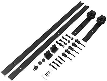 Sliding Wooden Sliding Door Kit 1.83M Black