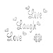 Produktbild TAOtTAO Live Laugh Love Quote Removable Wall Art Aufkleber Spiegel Aufkleber DIY Room Decor (B)