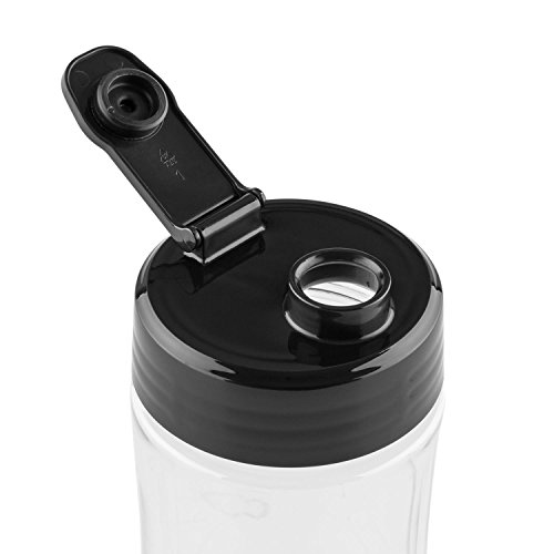 Klarstein • Shiva • Standmixer • Küchenmixer • Smoothiemaker • Blender • 350 Watt • Edelstahlklingen • 0,8 Liter Glaskrug (geschmacksneutral) • 2 Mixerbecher aus Kunsststoff (BPA-frei) • 2 Geschwindigkeitsstufen • Puls Funktion • Verschlussdeckel • schwarz - 7