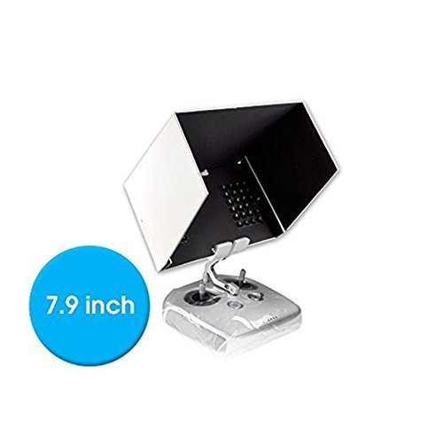 NXET® Sonnenblende für DJI Transmitter / Fernbedienung, für 20,1 cm (7,9 Zoll) große Tablets, FPV, für DJI Phantom 2 / 3 / 4, Inspire 1, Clip-Halterung mit Schnellentriegelung für iPad mini