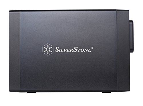 SilverStone SST-DS322B – USB 3.0 Externes Festplatten-Gehäuse für 2 x 3,5″ SATA-HDDs oder -SSDs mit konfigurierbaren RAID-Funktionen, schwarz - 5