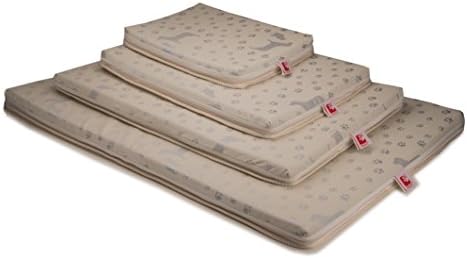 Orthopaedic Hygienic Deluxe Memory Foam &amp; Wool Pets Beds- Perfect Dog &amp; Cats- Medical Veterinary Beds (Small With Cushion, Blue)
