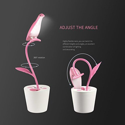 LUCKYKS Desk Lamp 3 Levels Dimmer Table Lamps Touch Control Flexiable Reading Table Night Light With USB Charging Port Pen Holder Children Booklight Bedroom Living Room Light