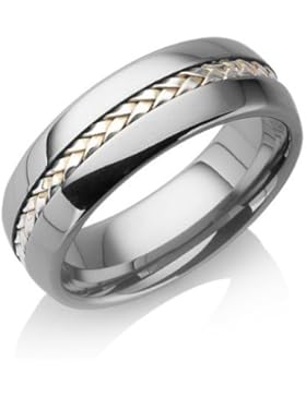 Tungstino Ring 'Silber Inlay' Wolframcarbid