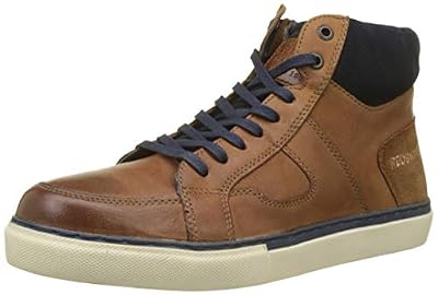 Redskins CIZAIN, Baskets Hautes Hommes, Marron (Cognac+Navy Th), 42 EU