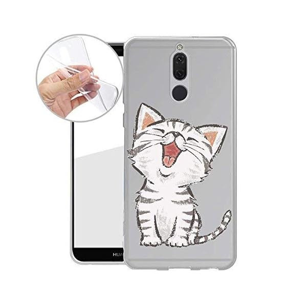 Finoo TPU Handyhülle für Dein Huawei Mate 10 Lite Made In Germany Hülle mit Motiv und Optimalen Schutz Silikon Tasche Case Cover Schutzhülle für Dein Huawei Mate 10 Lite - Kleine Katze