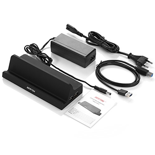 BESTEK Aktiv USB Hub 3.0 ( 4 Ports ) hat extra 2 x 5V/2.4A Ladeports + 1 Audio Port mit 12V 3A Netzteil bis zu 5 Gbps Datentransferrate abwärtskompatibel Schwarz - 7