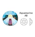 Swarovski Crystal Aquamarine Ab (202 Ab Rhinestone Gems - Small Pack - 60 In Pack