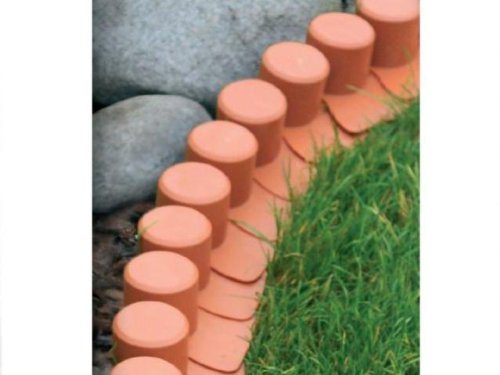 baumarkt direkt Palisade mit Fahrspur, terracotta 8 m - 3